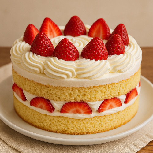 Pastel de Fresas con Crema